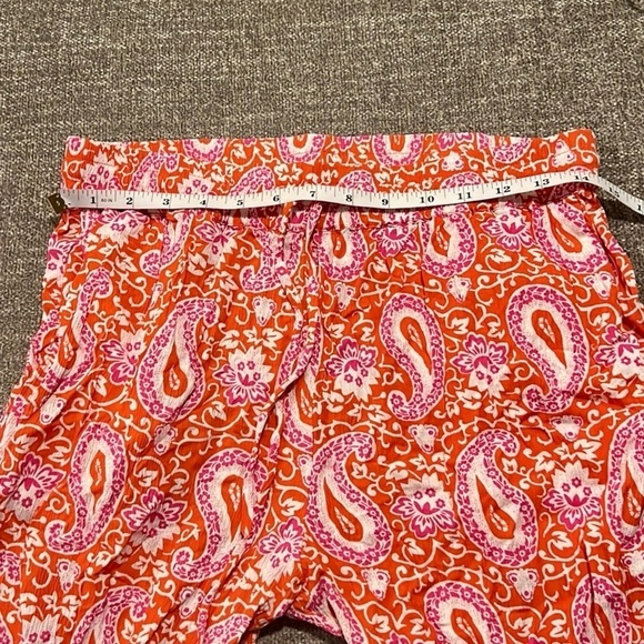 💞BODEN,ENCHANTING-PAISLEY, WOMENS TAPERED PANTS in PAPAYA, EUC,Size 10 Regular - Picture 5 of 9